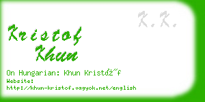 kristof khun business card